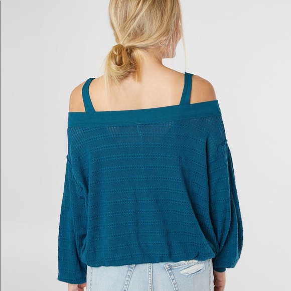 *Free People Sistine Hacci Cold Shoulder Top- O-4 - Picture 2 of 7